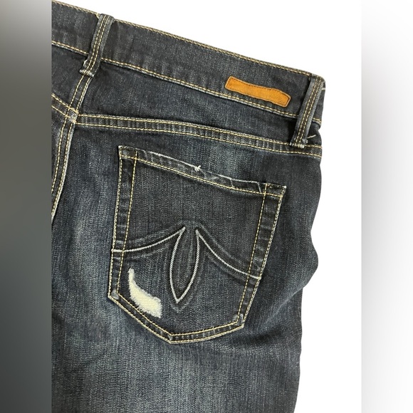 Anthropologie Level 99 Classic Blue Distressed Women Jeans Sz 28 - Picture 9 of 15